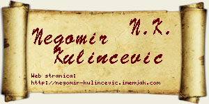 Negomir Kulinčević vizit kartica